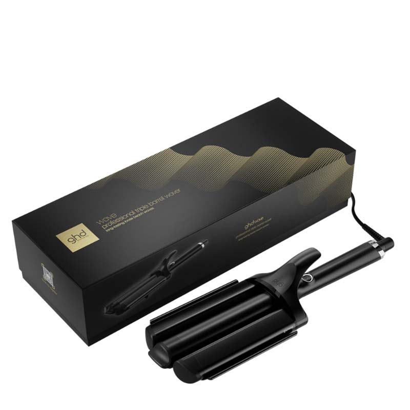 ghd Wave Triple Barrel Waver - Professional 3-in-1 Curling Iron for Beach Waves, Loose Curls & Tight Ringlets - Perfect for Salon-Quality Styling at Home, Parties & Special Occasions