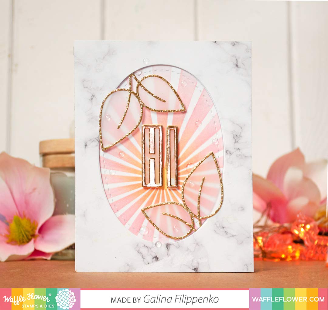 Waffle Flower Sunburst Stencil - DIY Scrapbooking & Card Making Template for Arts & Crafts Projects