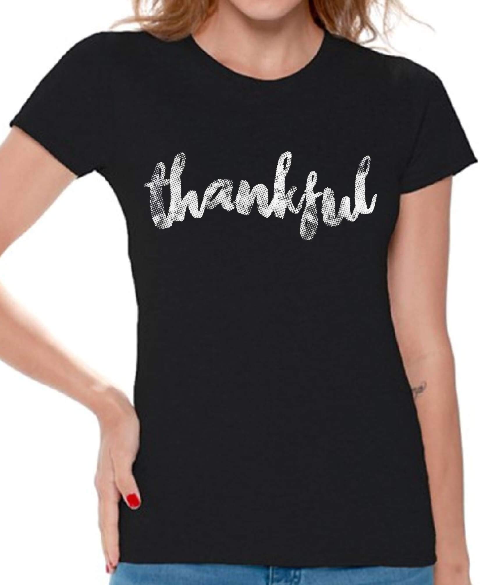 Awkward Styles Thanksgiving T-Shirt - Funny Thankful Shirts for Women - Cute Holiday Graphic Tee - Perfect for Family Gatherings, Friendsgiving & Turkey Day Celebrations