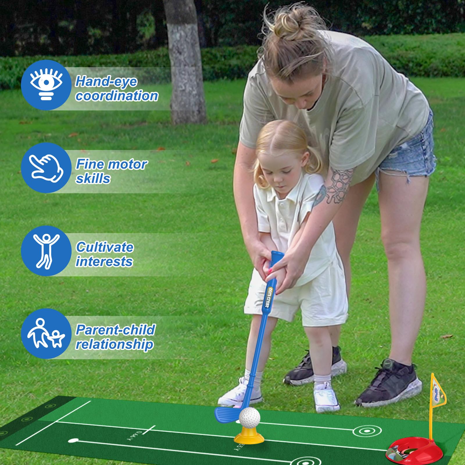 **Liberry Toddler Golf Set for Kids Ages 2-5 - Boys & Girls Golf Clubs with Putting Mat - Indoor & Outdoor Sports Toys - Perfect Christmas & Birthday Gift for Young Golfers - Fun for Backyard, Playroom & Family Game Nights**