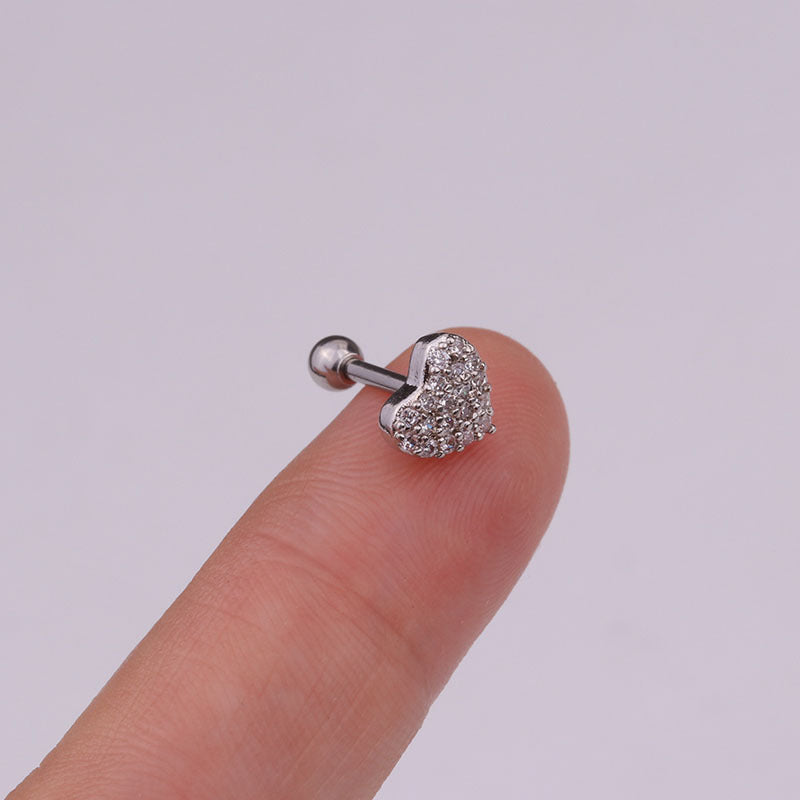 20G Silver Hypoallergenic Snowflake Cartilage Ear Stud | HSPJ1904 | Perfect for Helix, Tragus & Cartilage Piercings, Everyday Wear & Special Occasions