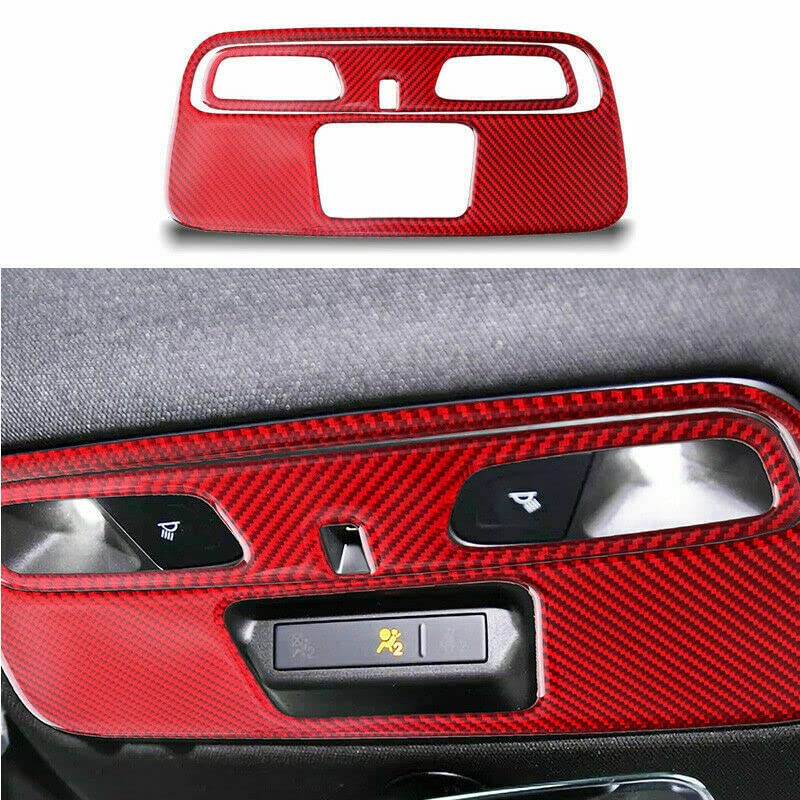 Premium Red Carbon Fiber Interior Accessories Kit for 2016-2020 Chevrolet Camaro | Dash Trim, Door Panels & Console Covers | Sporty Luxury Upgrade for Car Enthusiasts & Show Vehicles