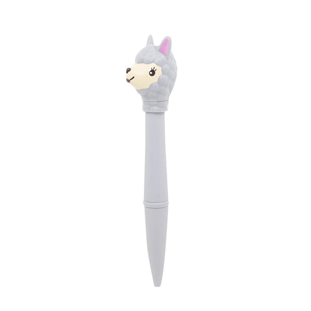 Academyus LED Light Sound Electronic Ballpoint Pen - Creative Alpaca Pattern, Multifunctional Writing Tool (Grey) - Perfect for Office, School, Gifts & Note Taking