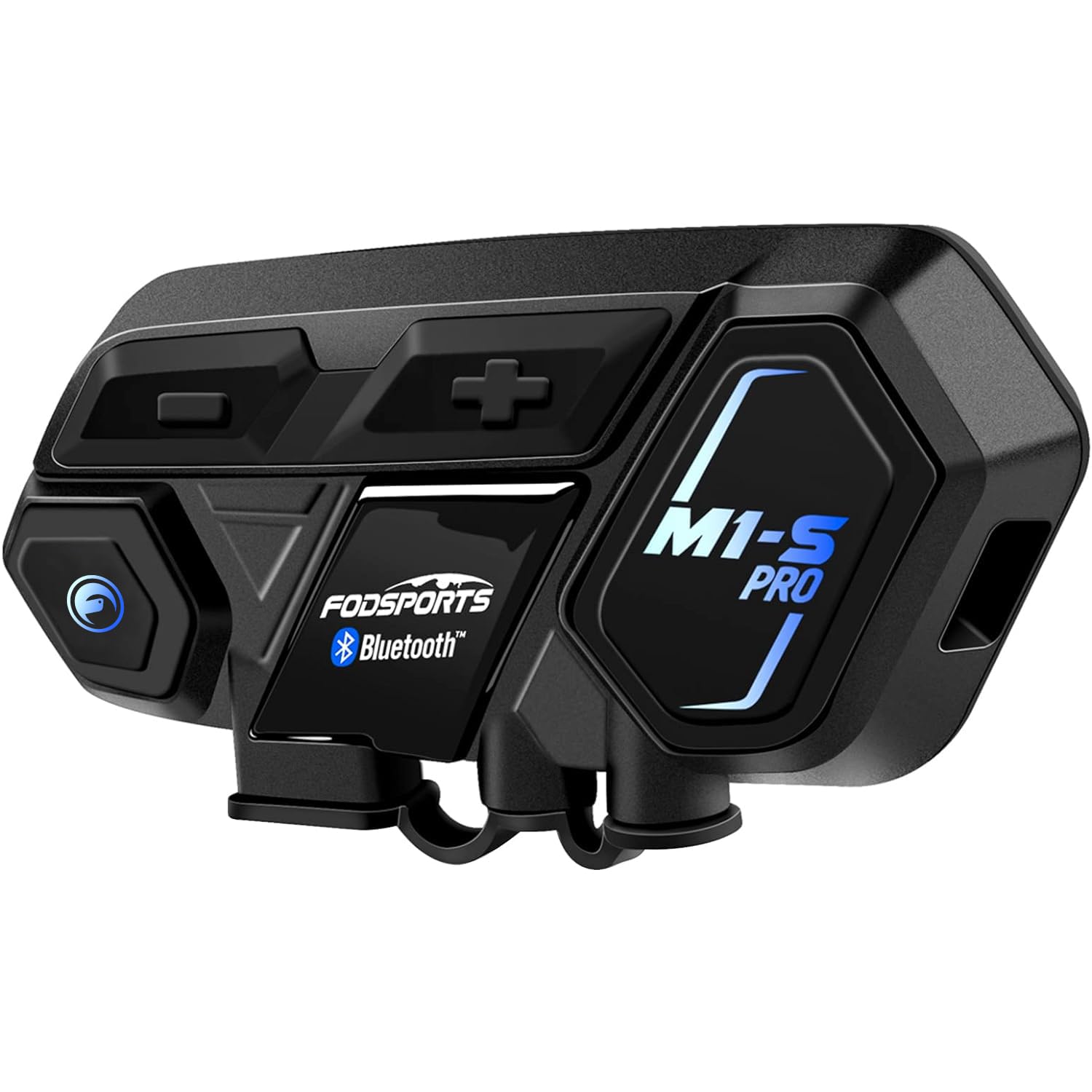 FODSPORTS M1S Pro Motorcycle Bluetooth Intercom - 2000m Range, 8 Rider Group Chat, Waterproof Helmet Communication System with Music Sharing, GPS, Hands-Free & Dual Mic (Ideal for Group Rides, Touring & Adventure Motorcycling)