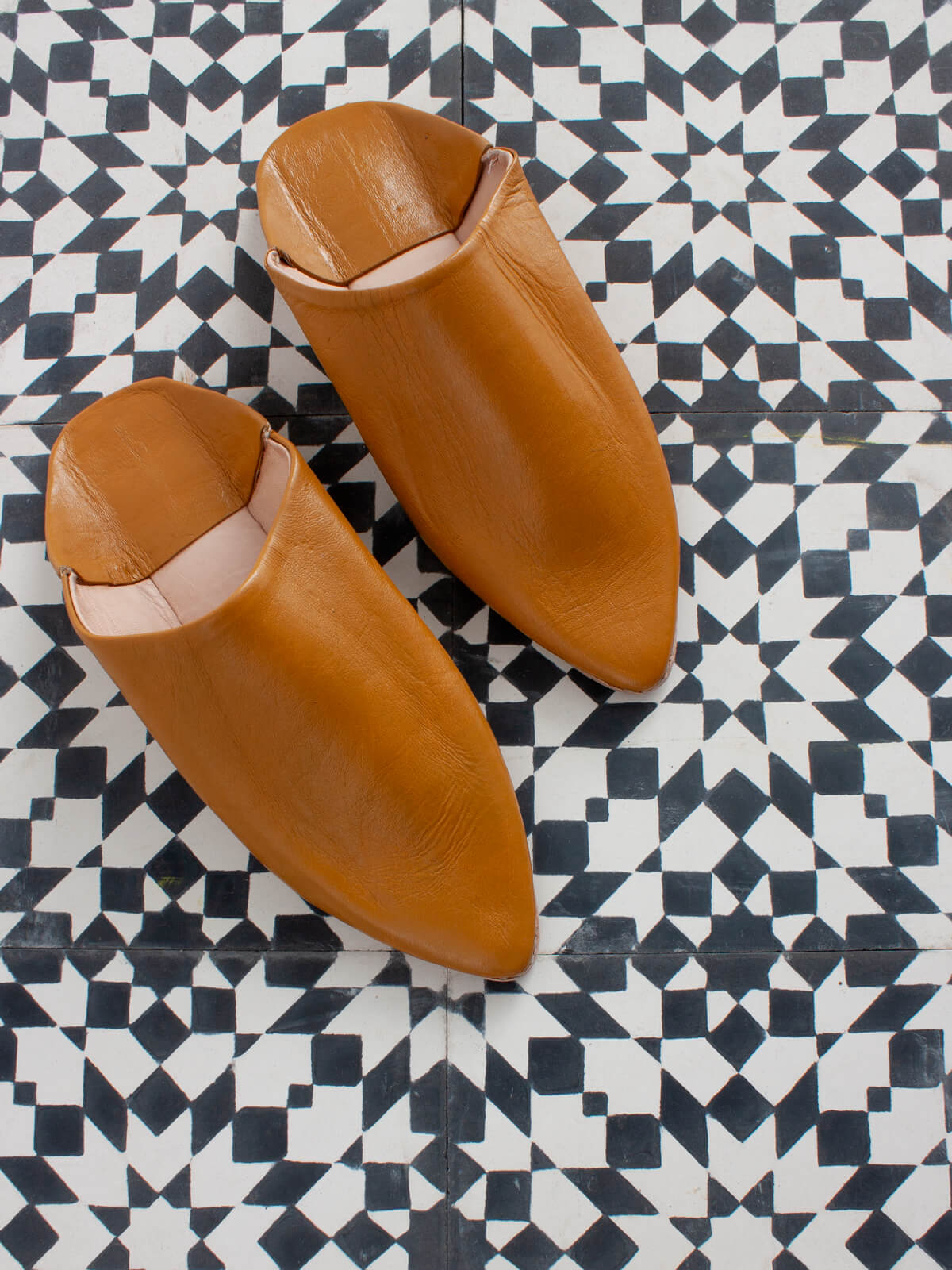 Authentic Moroccan Classic Pointed Babouche Slippers in Mustard Yellow | Comfortable Leather House Shoes for Men & Women | Perfect for Home, Lounge, and Cultural Fashion
