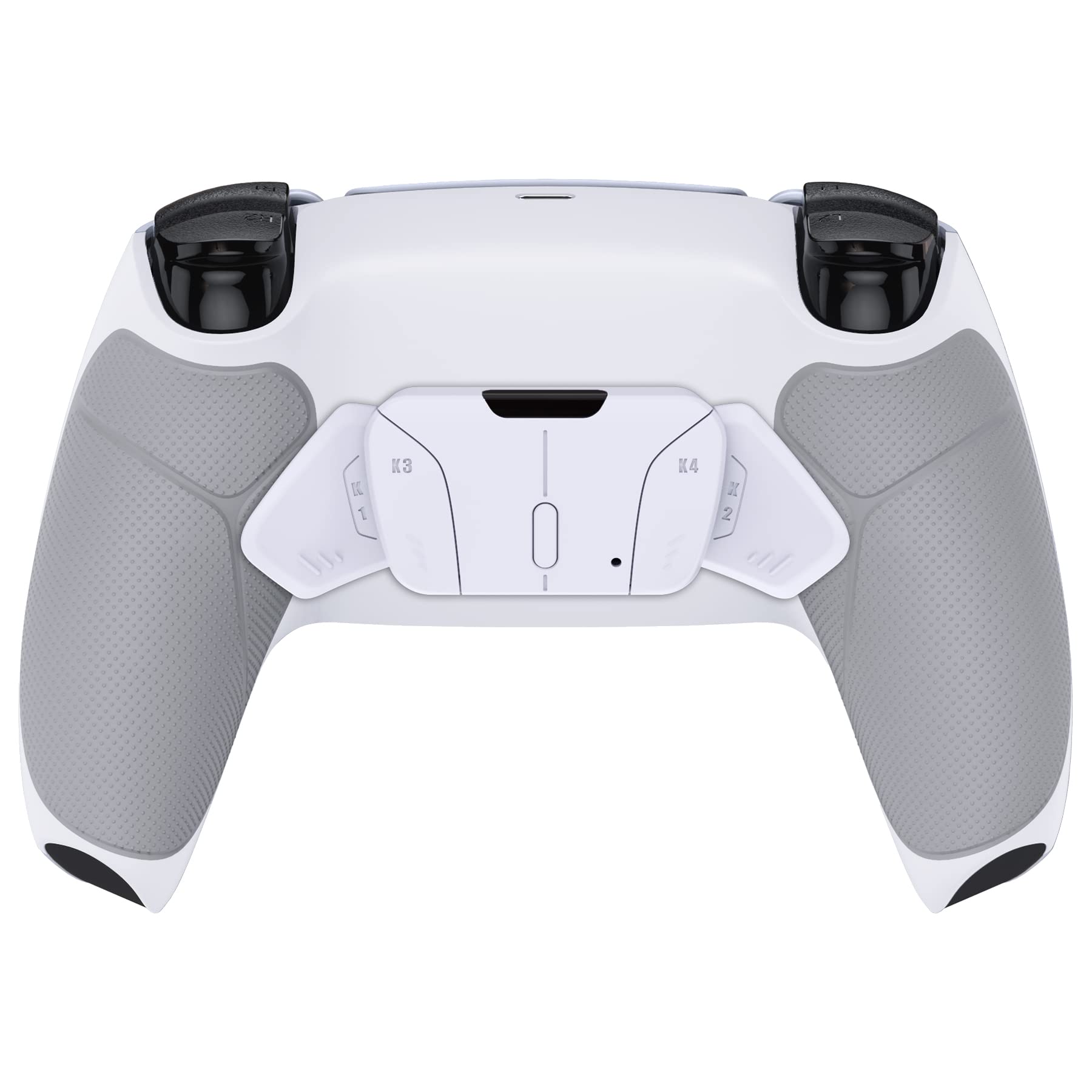 eXtremeRate Programmable RISE4 Remap Kit for PS5 Controller BDM-030/040/050 - Remapper Board, Rubberized Grip Back Case & Paddle Buttons (White Gray) - Perfect for Competitive Gaming & Custom Controller Setup