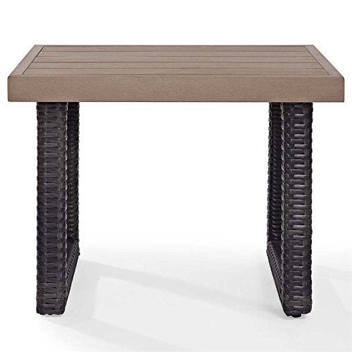 Pemberly Row Brown Side Table - Small Accent Table for Living Room, Bedroom, or Office Decor