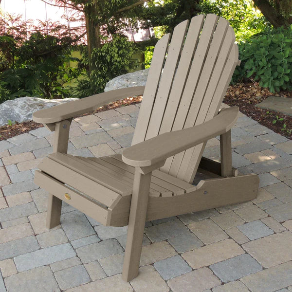 Hamilton Outdoor Folding & Reclining Adirondack Chair - Portable Patio Lounge Chair for Backyard, Poolside & Beach - Weather-Resistant Comfort for Relaxing Outdoors
