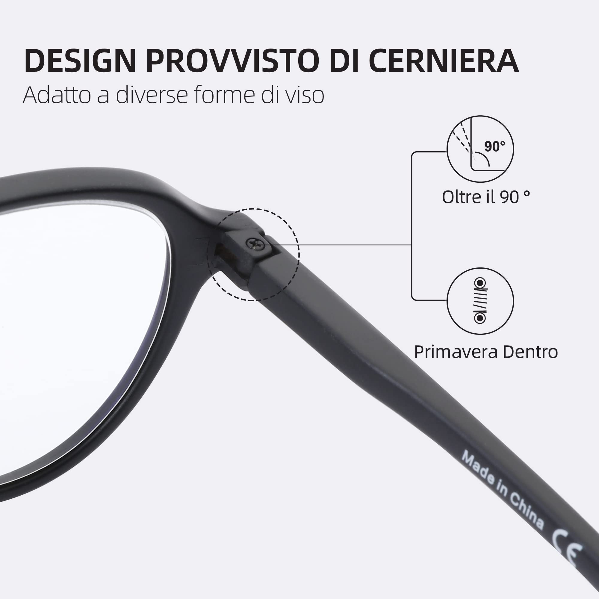 Premium ZENOTTIC Blue Light Blocking Reading Glasses for Women & Men - Anti-Eye Strain Computer Glasses for Office Work, Gaming & Screen Time