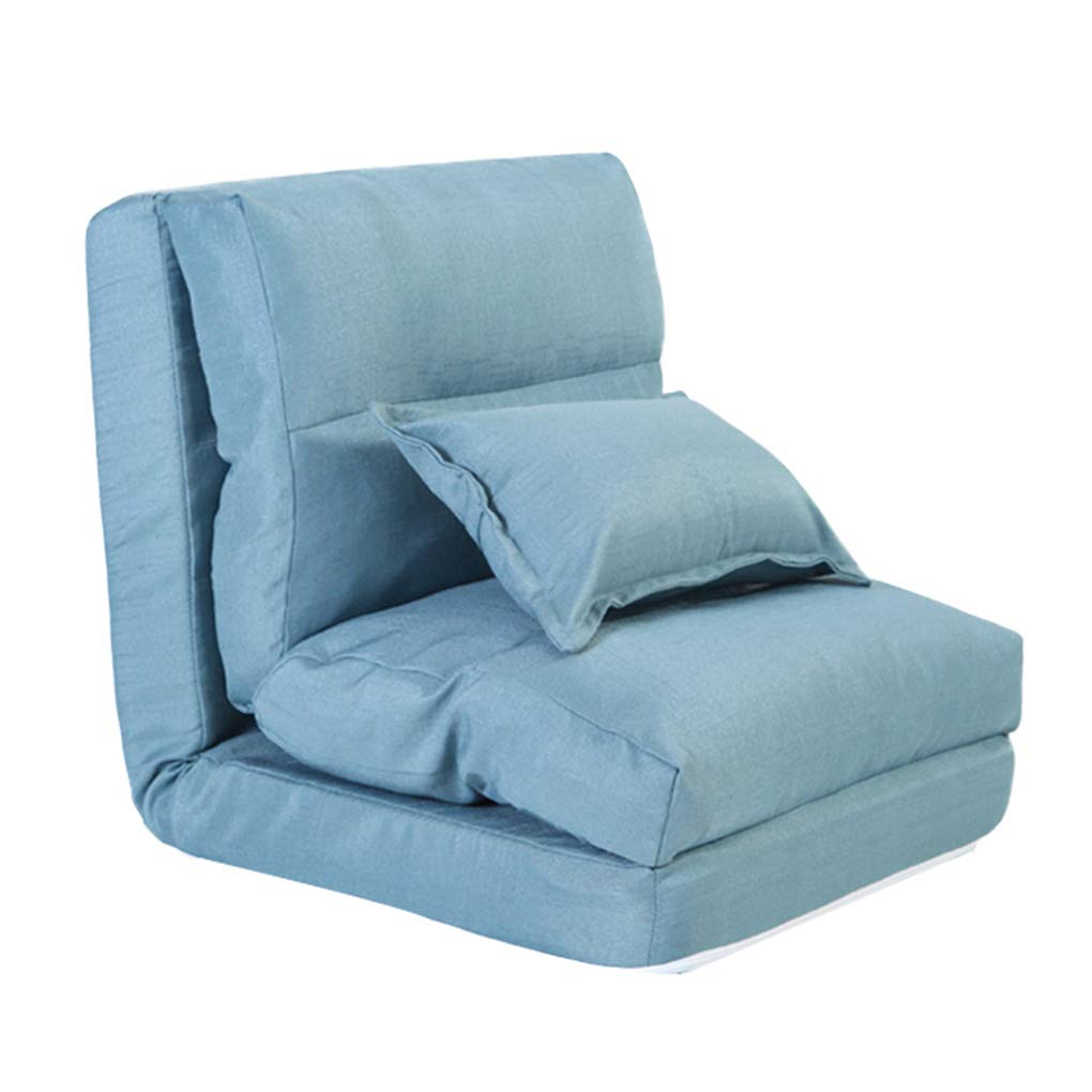 Adjustable Lazy Sofa Bed - 6-Position Reclining Floor Chair with Pillow, Foldable Futon Sleeper for Living Room, Bedroom & Gaming - Perfect for Lounging, Napping & Relaxing at Home