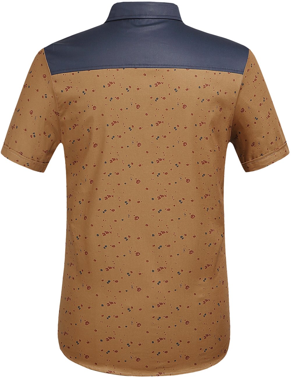Men's Casual Stylish Cotton Short Sleeve Button-Up Shirt with Pocket - Summer Print Dress Shirts for Work, Office & Outdoor Activities