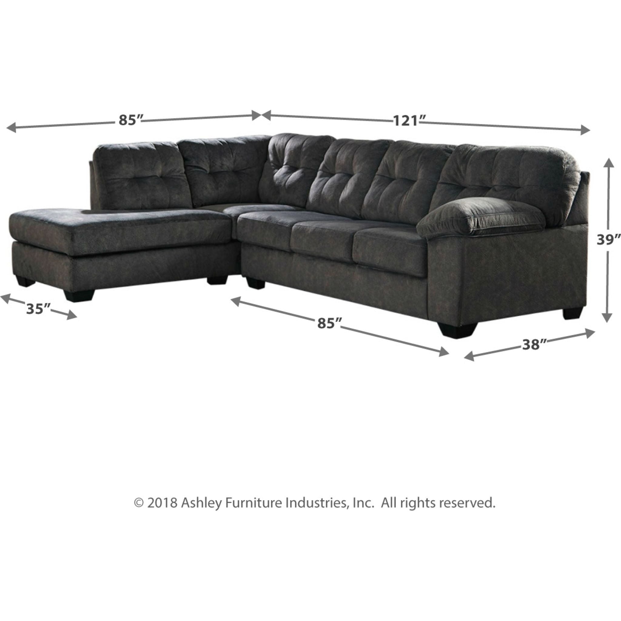 Accrington 2-Piece Sleeper Sectional Sofa with Chaise Lounge - Convertible Sleeper Sofa Bed for Small Spaces, Living Room & Guest Room Furniture - Perfect for Apartments, Dorms and Home Theater Seating
