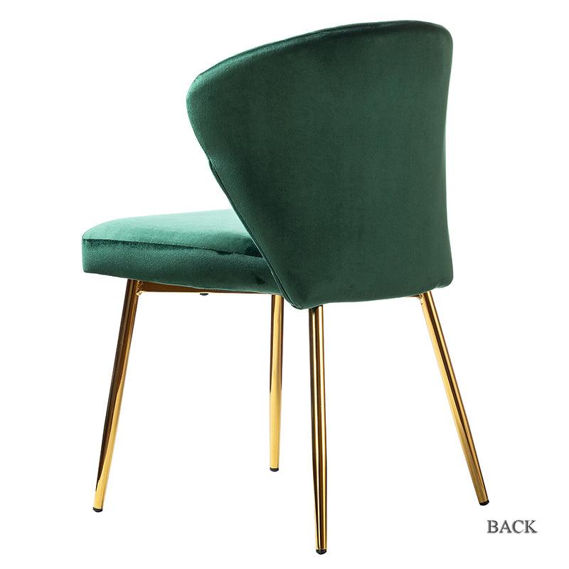 Modern Dining Chairs Set of 4 - Mid Century Metal Leg Side Chairs for Kitchen, Dining Room & Office - Aruna Contemporary Upholstered Seating