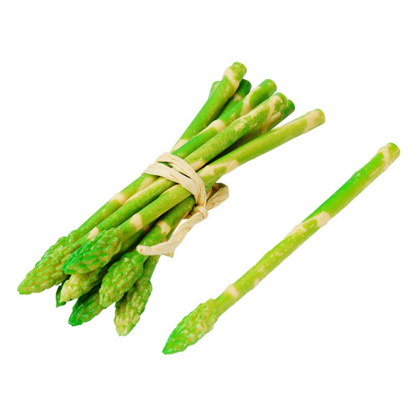 12Pcs Realistic Fake Asparagus - Artificial Lifelike Vegetable Model for Home Kitchen Display, Photography Props | Perfect for Food Styling, Decoration & Visual Merchandising
