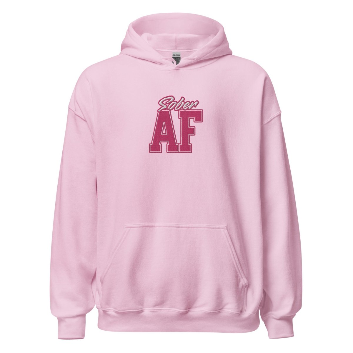Sober AF Premium Embroidered Unisex Hoodie - Soft Cotton Pullover Sweatshirt for Men & Women | Perfect for Casual Wear, Street Style & Everyday Comfort