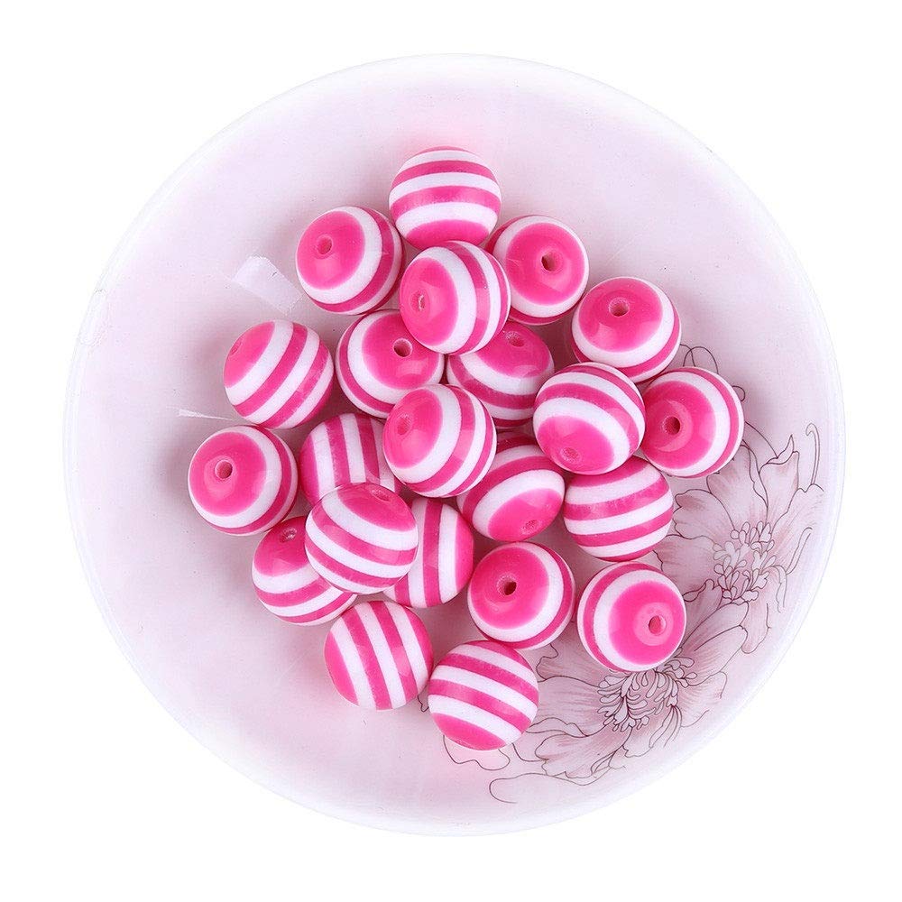 500Pcs 10mm Multicolor Acrylic Round Pearl Beads with Hole - DIY Jewelry Making, Crafting & Home Decor - Imitation Pearls for Bracelets, Necklaces, Scrapbooking & Party Decorations (Hot Pink)