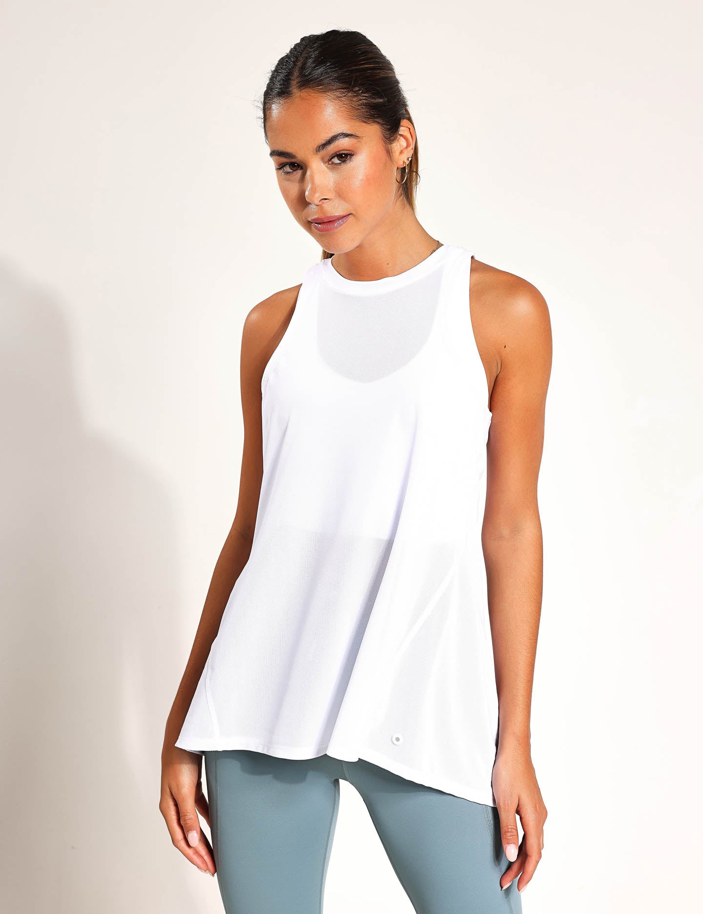 Kendall XR Signature White Tank Top for Women - Soft & Breathable Summer Casual Wear - Perfect for Gym, Yoga, and Everyday Outfits
