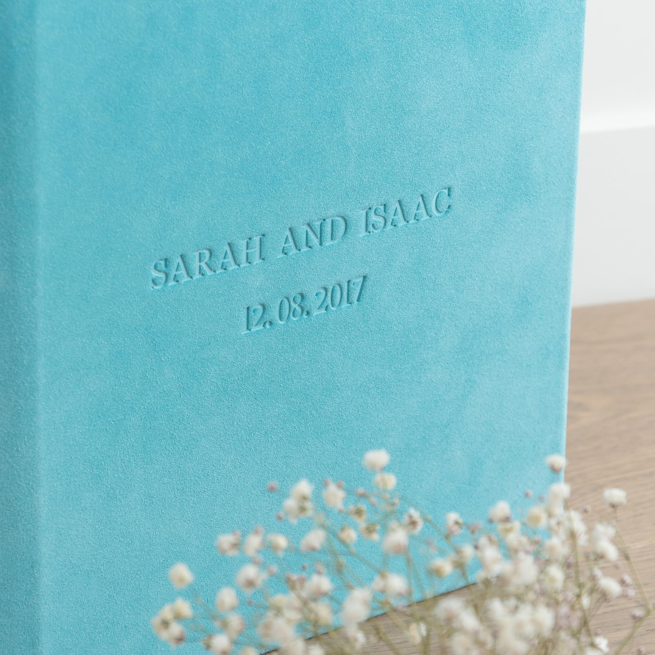 Large Traditional Book Bound Photo Album | Personalized Suede Cover Scrapbook | Handmade in Europe | Custom Wedding Picture Book | Holds All Photo Sizes - Perfect for Wedding Memories, Anniversary Gifts & Family Keepsakes