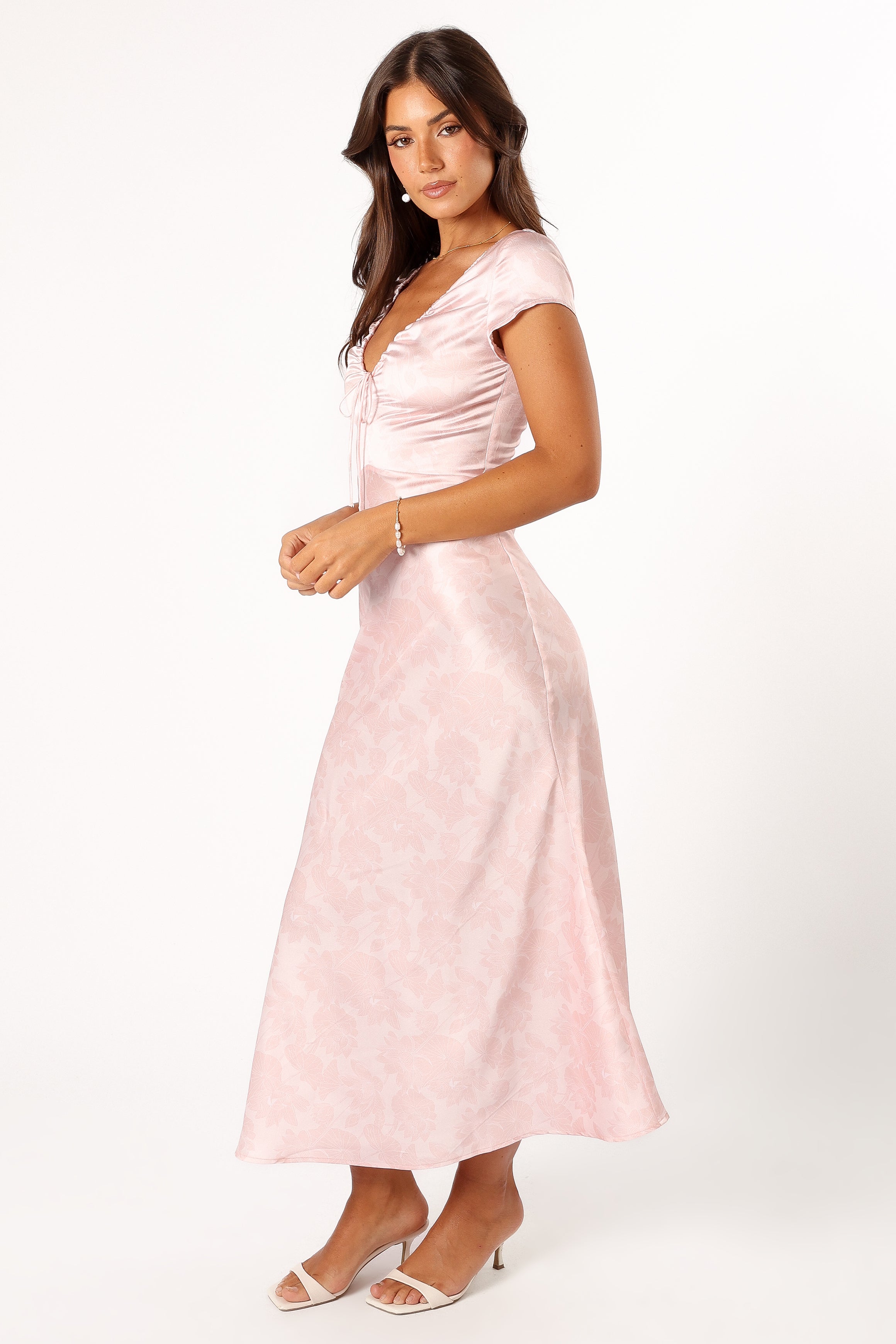 Benton Women's Pink Floral Slip Maxi Dress - Elegant Flowy Summer Dress for Beach, Vacation & Casual Wear