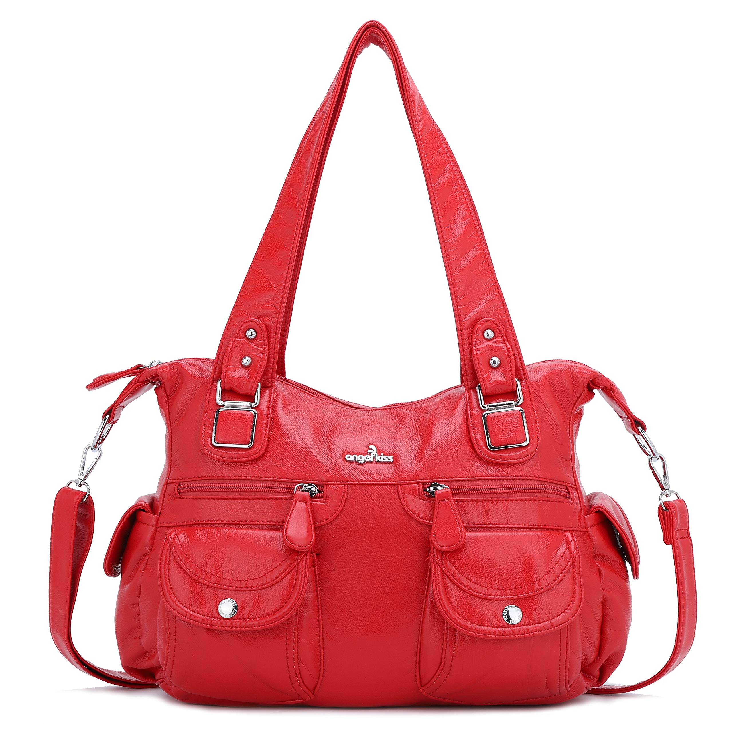 Angelkiss Women's Large Waterproof Satchel Tote Shoulder Bag - Stylish Travel Purse for Work, Gym & Everyday Use