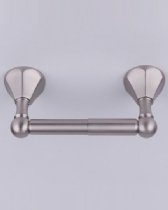 Jaclo 4870-TP-BKN Astor Dual Post Toilet Paper Holder in Black Nickel - Bathroom Tissue Roll Stand for Modern Homes & Restrooms