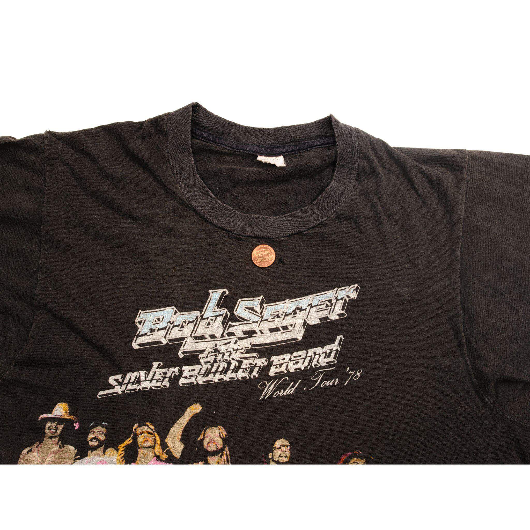 Vintage Bob Seger & The Silver Bullet Band 1978 World Tour T-Shirt - Small, Made in USA - Perfect for Concerts, Music Lovers & Retro Fashion