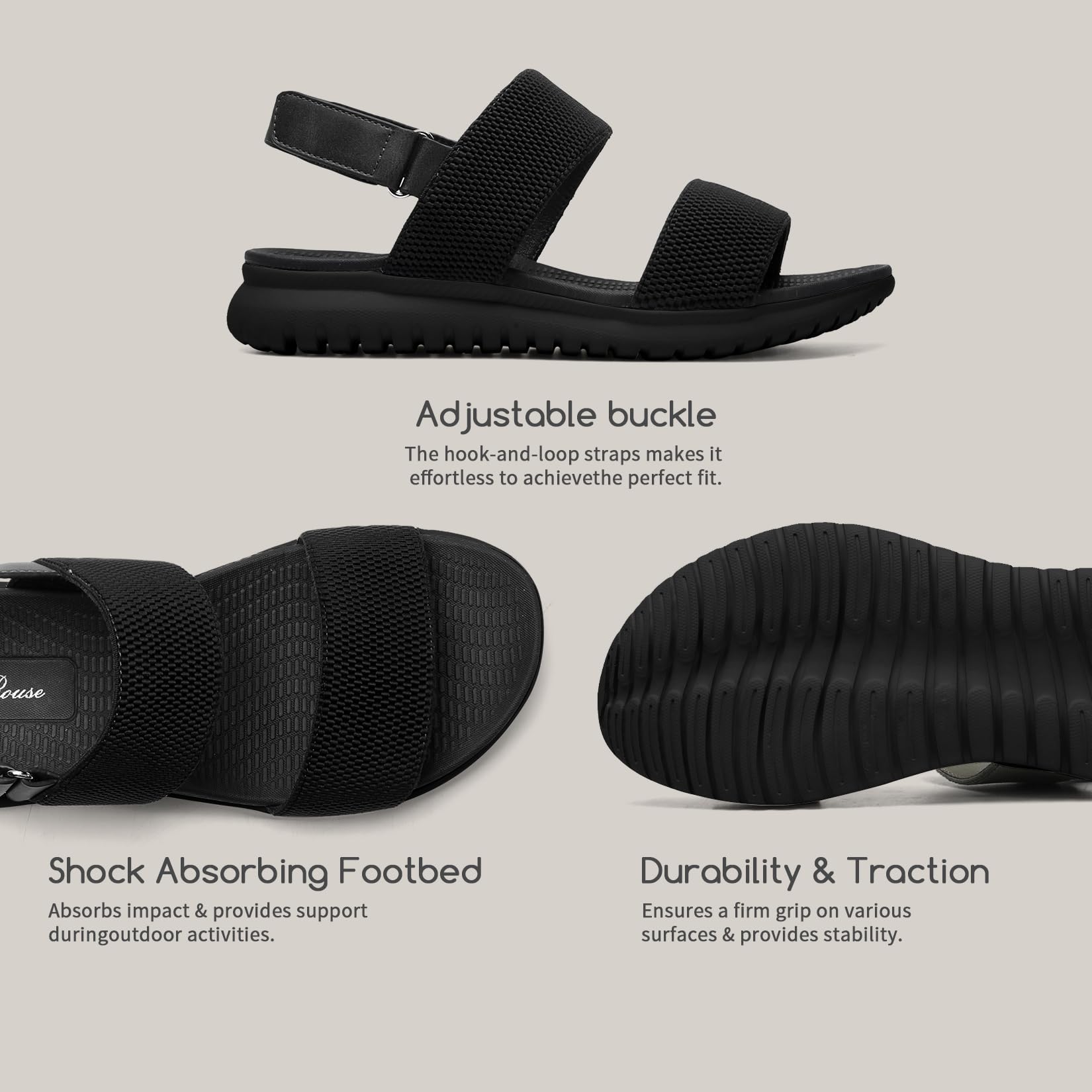 Women's Arch Support Sandals - Adjustable Lightweight Walking & Sport Sandals for Comfort - Perfect for Hiking, Travel & Everyday Wear