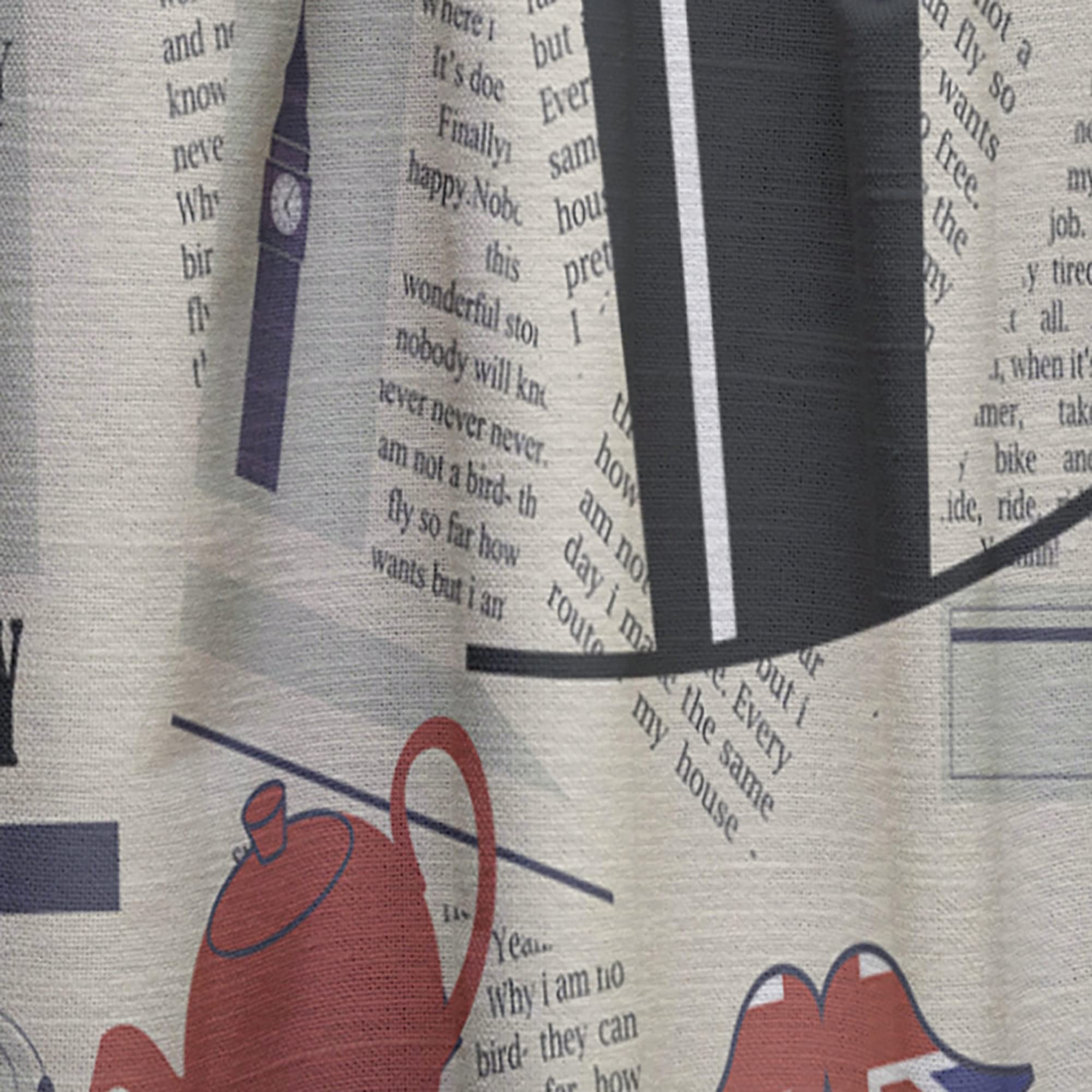 Retro London Good Morning Thermal Insulated Curtains - Single Panel 52x84 - Blackout Drapes for Bedroom & Living Room - Perfect for Home Decor, Privacy & Energy Efficiency
