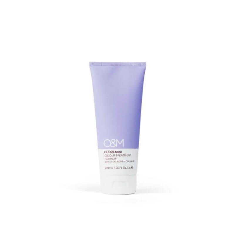 O&M Platinum Clean Tone Treatment - Purple Shampoo for Blonde & Gray Hair - Neutralizes Brassiness & Enhances Shine - Perfect for Salon & At-Home Hair Care