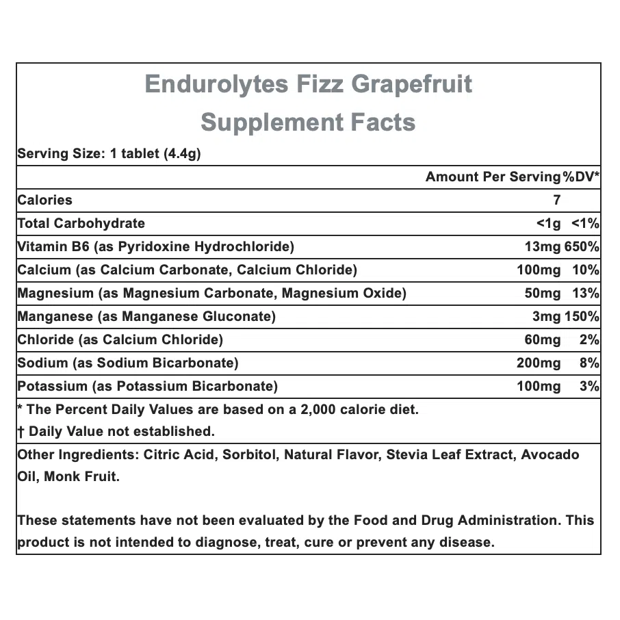 Hammer Nutrition Endurolytes Fizz Electrolyte Tablets - Hydration Supplement for Athletes & Outdoor Activities - Perfect for Running, Cycling & Hiking