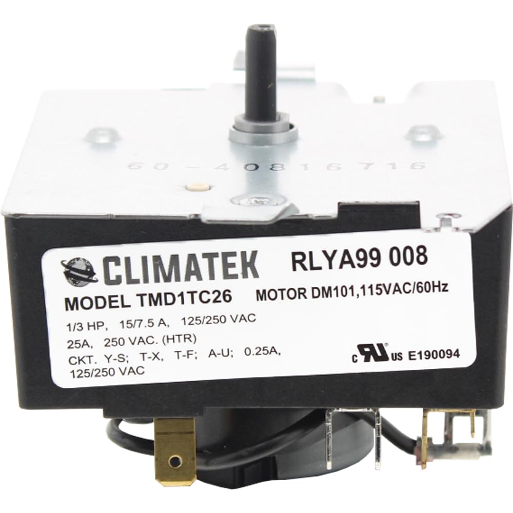 ClimaTek Dryer Timer Control Replacement for GE TMD1TM26 - Compatible with GE Dryers, Easy Installation for Home Laundry Appliances