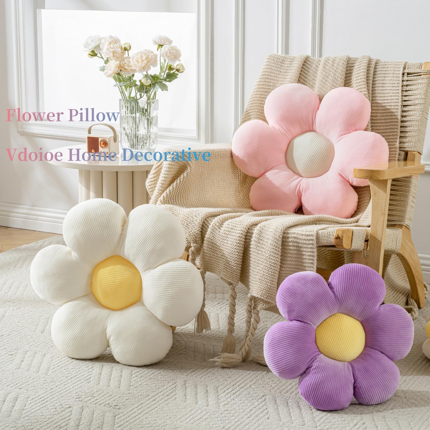 Flower Shaped Throw Pillow - 23.26