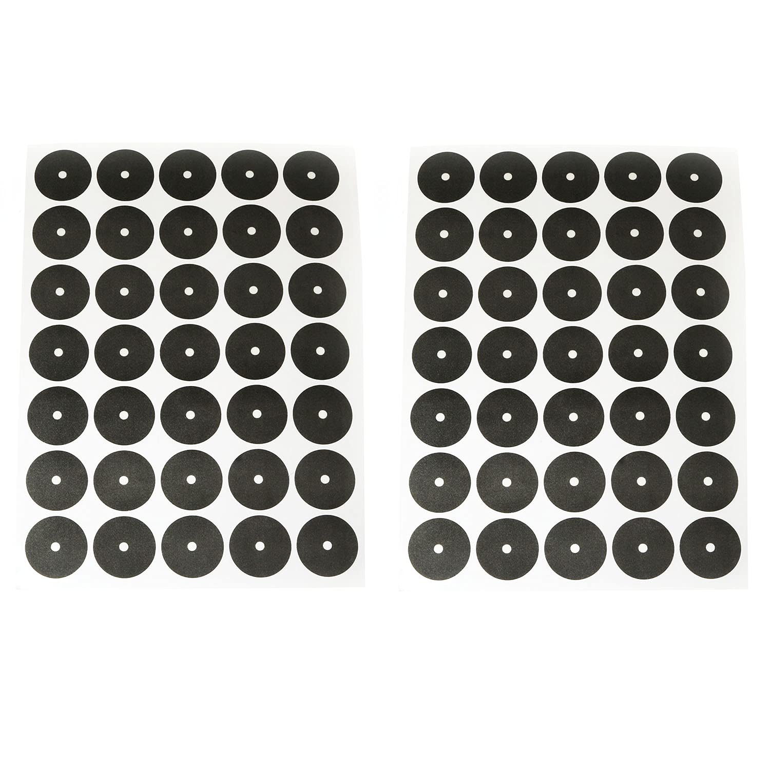 RLECS 2 Sheets Pool Table Marker Dots - 35mm Dia Black Ball Locator Stickers for Snooker & Billiards - 70pcs Spots Total - Perfect for Pool Table Maintenance & Game Setup