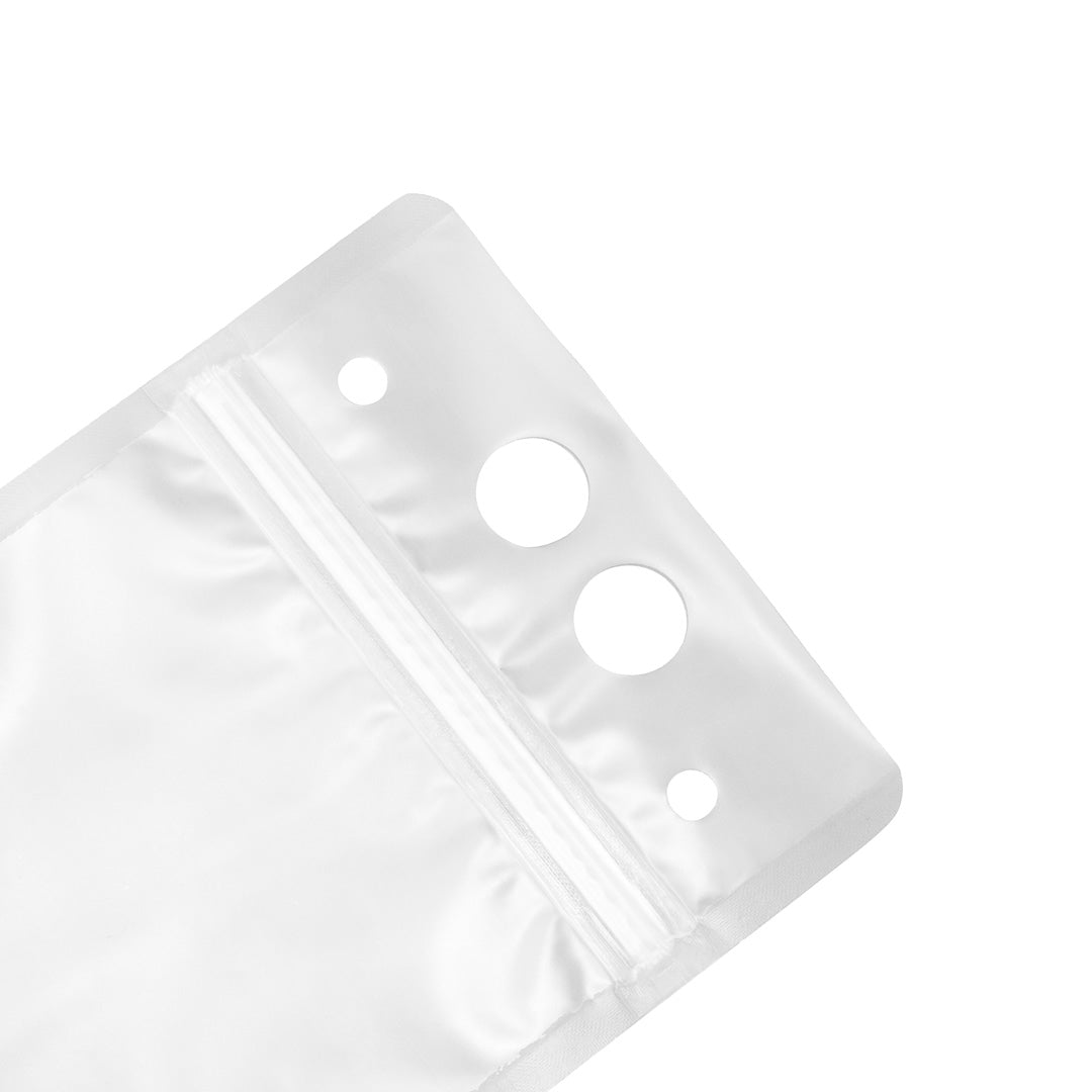 **Bag Tek 17 oz Clear Plastic Drink Pouch with Double Zipper – 5 x 9 Inches – 100 Count Box – Ideal for Sports, Parties, and On-the-Go Hydration**