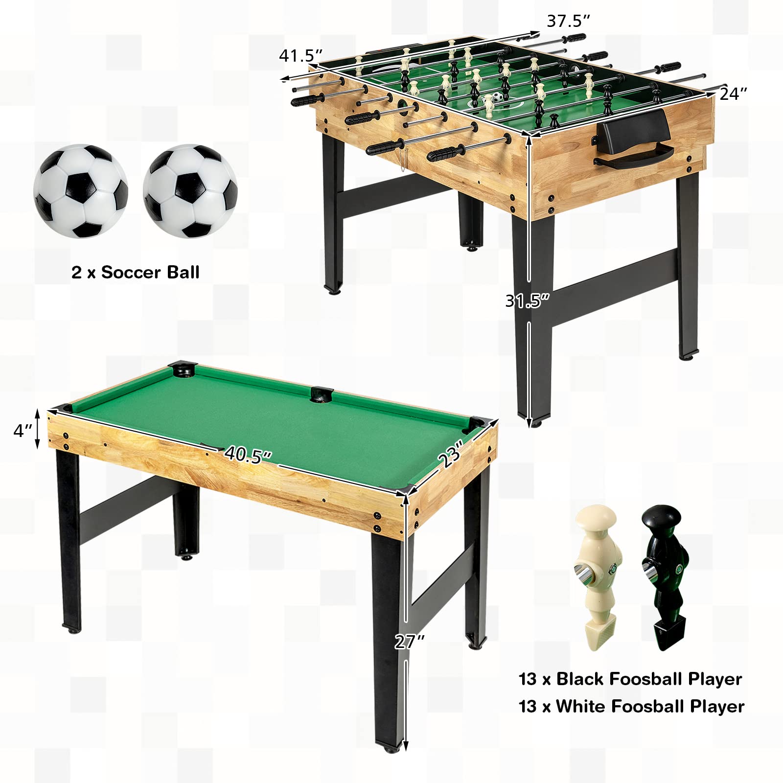 Giantex 10-in-1 Multi Game Table Set with Hockey, Foosball, Pool, Ping-Pong, Chess, Cards, Checkers, Bowling, Shuffleboard & Backgammon - Adult Size Multiplayer Game Table for Game Room, Family Gatherings & Entertainment Centers - Perfect for Parties, Basement Fun & Indoor Recreation