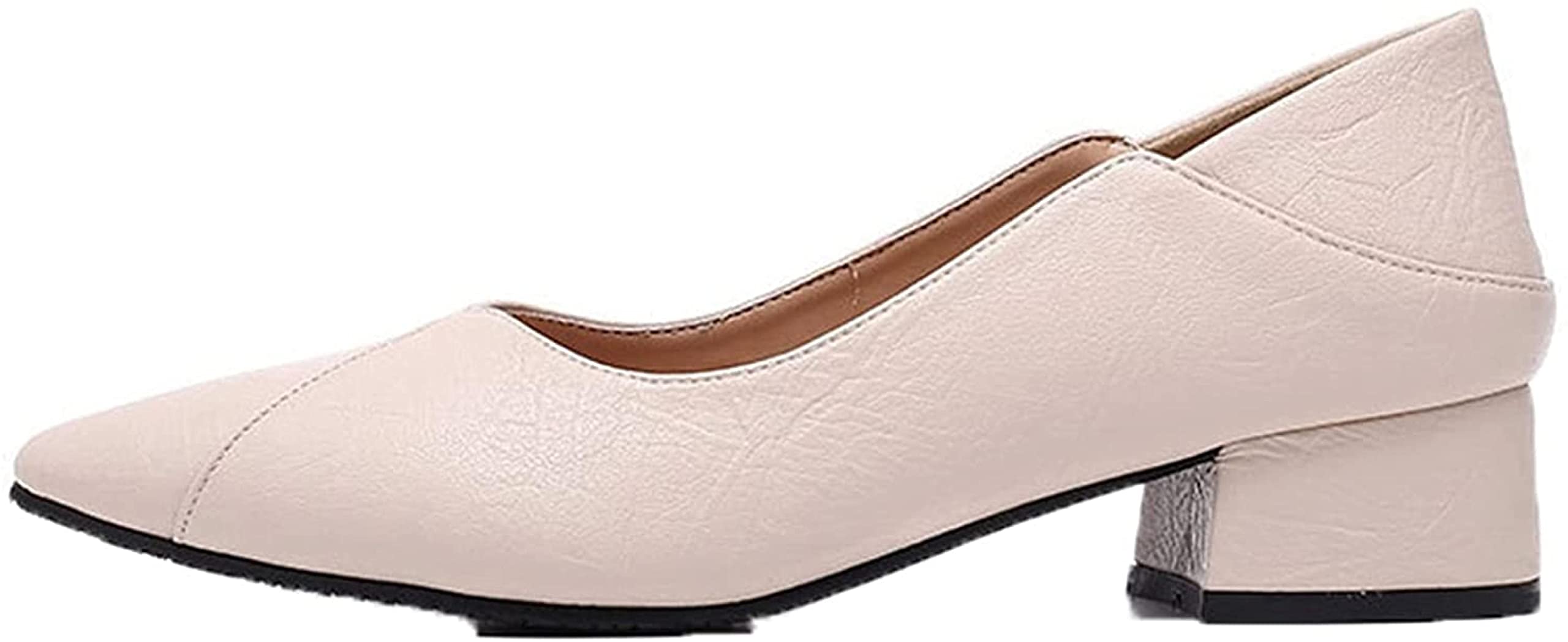 Samtiny Women's Pointed Toe High Heels - Anti-Slip Block Heel Dress Shoes for Wedding, Evening Party, Prom & Formal Occasions - Comfortable Spring & Autumn Closed Toe Pumps