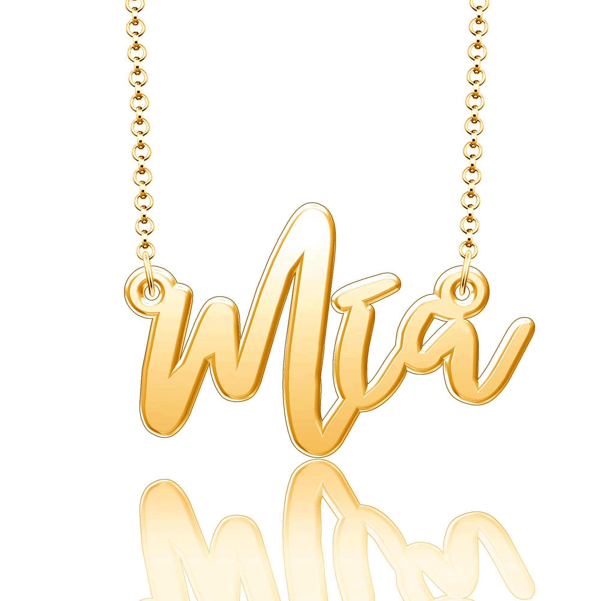 Personalized 925 Sterling Silver Name Necklace - Custom Made Mother's Day Gift for Mom - Perfect for Birthdays, Anniversaries & Special Occasions