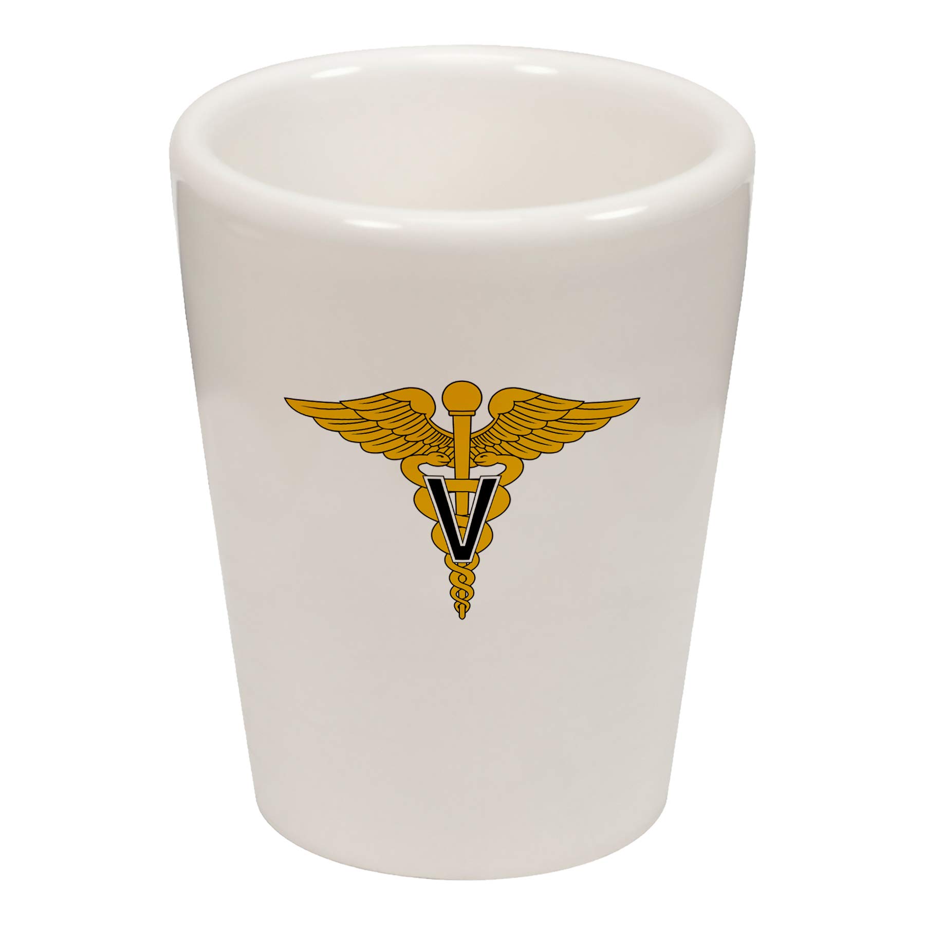 US Army Veterinary Corps Shot Glass with Branch Insignia - Perfect for Military Gifts, Collectibles & Barware for Patriotic Events