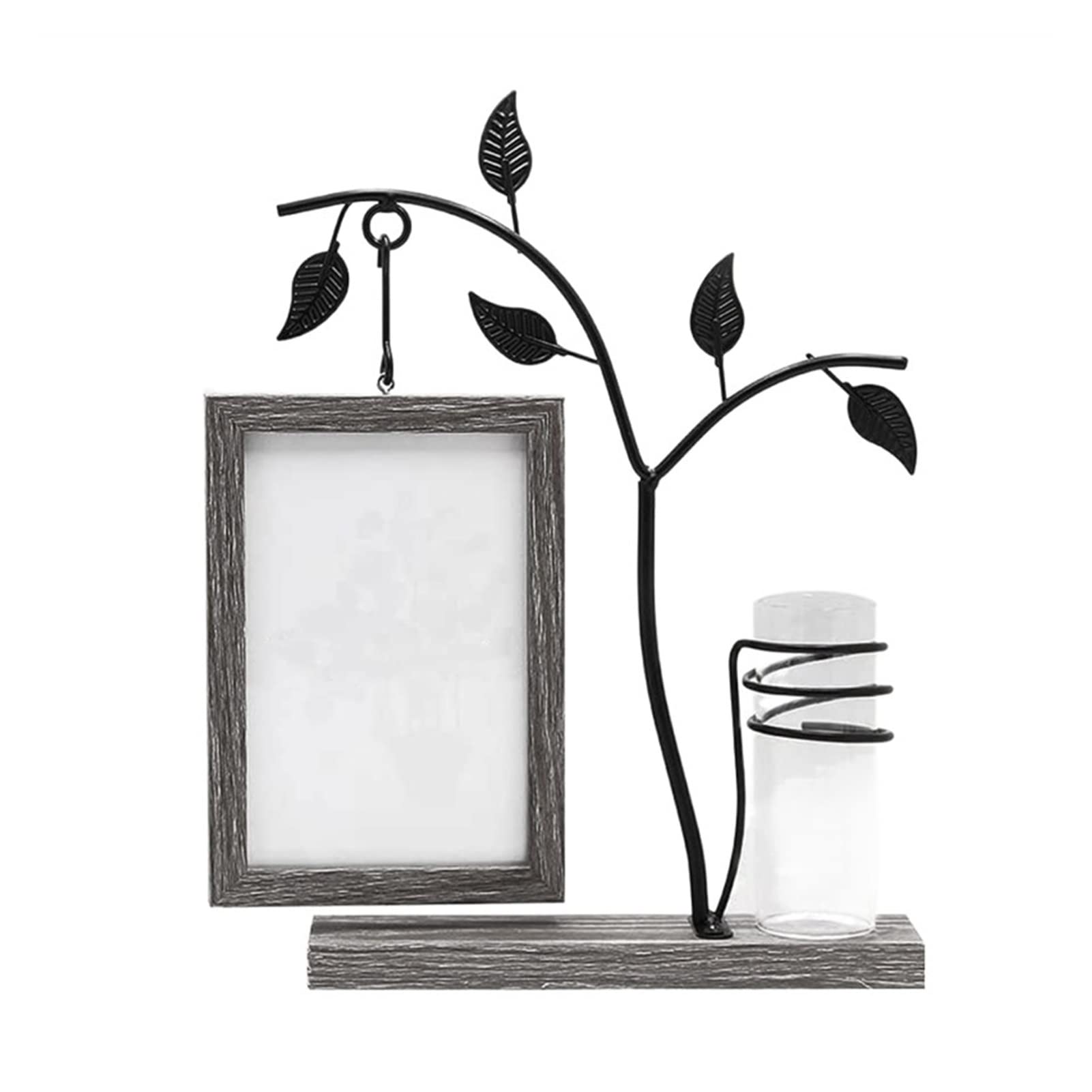 4x6 Vertical Metal Tree Desk Photo Frame with Glass - Elegant Home Decor for Family Pictures | Perfect for Office, Living Room & Bedroom Display