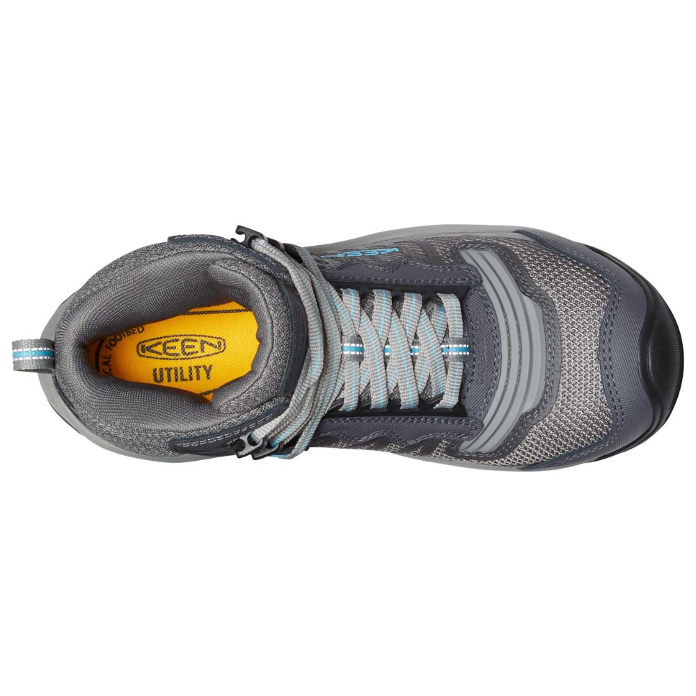 Keen Reno Women's Waterproof Composite Toe Work Shoes - Grey (1027116) | Slip-Resistant Safety Boots for Construction, Hiking & Outdoor Work