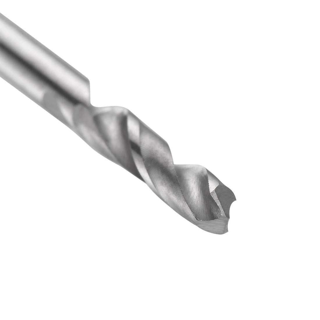 uxcell 3.15mm Solid Carbide Drill Bits - 2 Pcs Short Straight Shank Twist Drill Bits for Stainless Steel, Alloy & Hard Steel (Hardened to 50 HRC) - Perfect for Metalworking, DIY Projects & Precision Drilling
