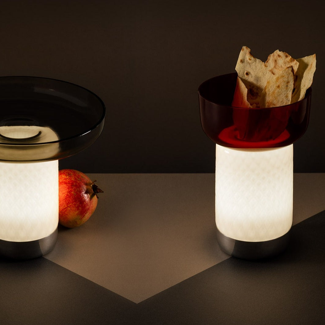 BONTA' Modern LED Lamp with Decorative Bowl - Stylish Home Decor for Living Room, Bedroom, and Office