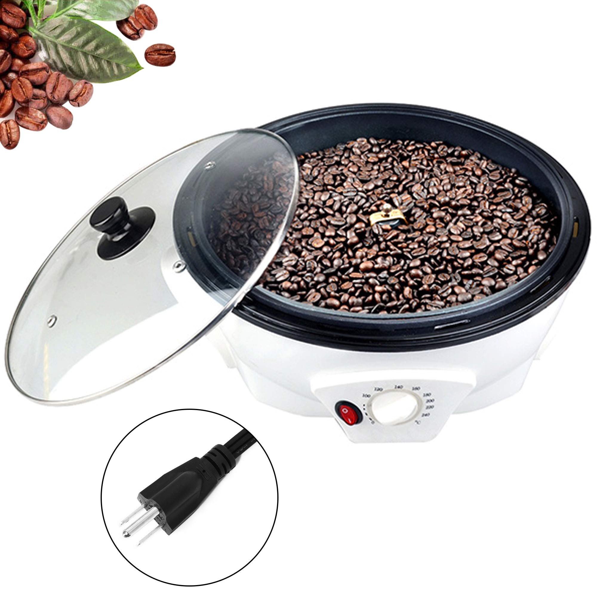 LUEUR Electric Coffee Roaster Machine for Home & Commercial Use - 110V Stovetop & Countertop Coffee Bean Roaster - Perfect for Fresh Roasting at Home, Cafes, and Coffee Shops