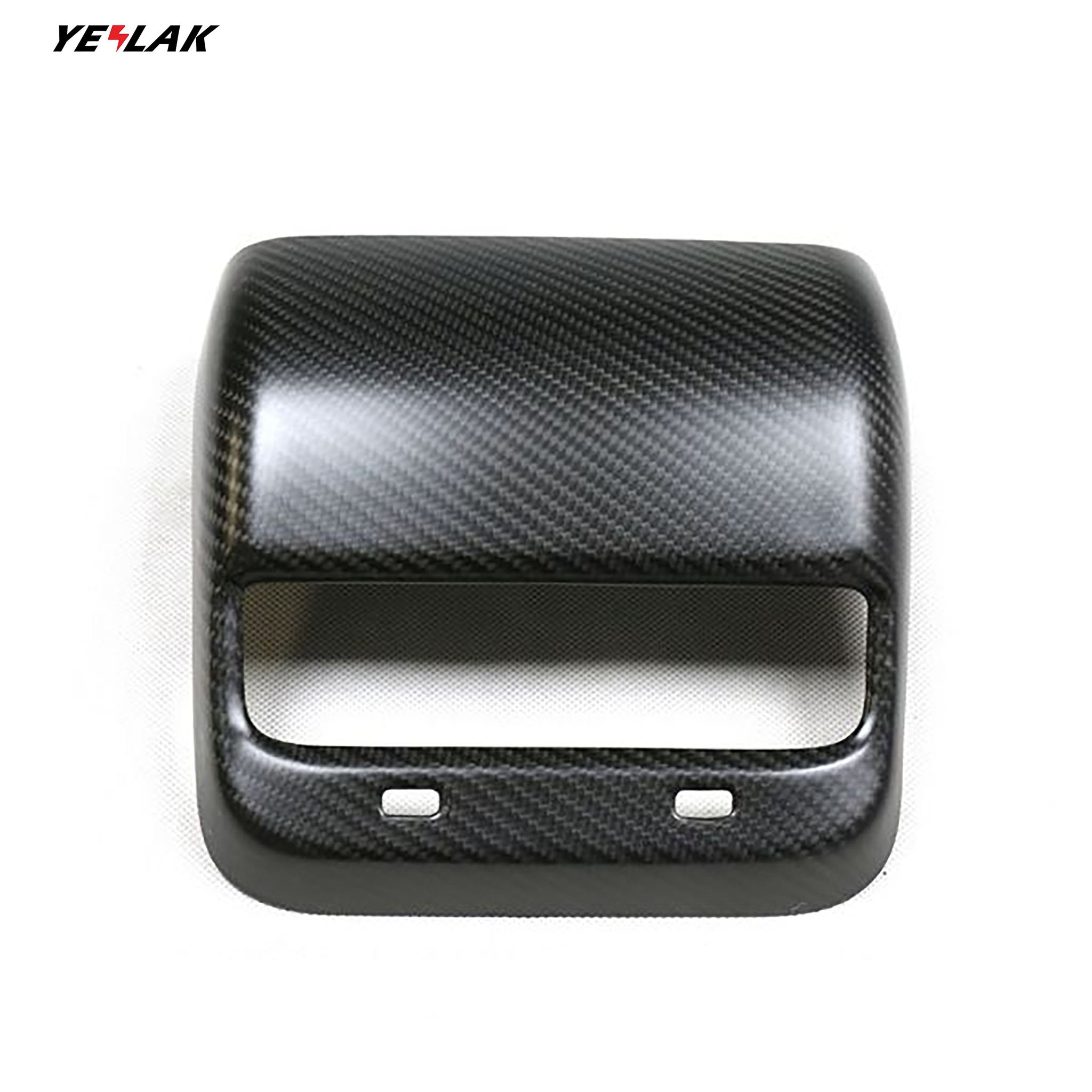 Premium Carbon Fiber Rear AC Outlet Cover for Tesla Model 3 & Model Y (2017-2023) - Durable & Stylish Interior Upgrade - Perfect for Car Enthusiasts & Tesla Owners