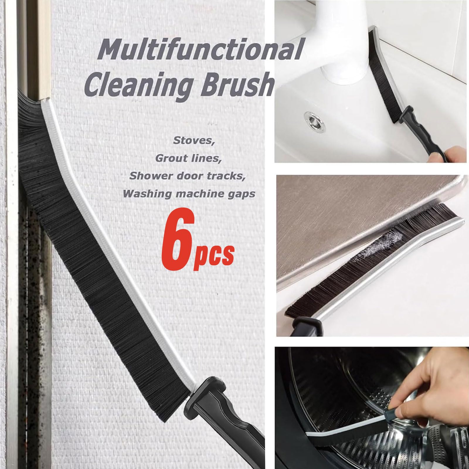 **Multi-Purpose Crevice Cleaning Brush - Small Gap Brush for Bathroom, Kitchen, Sink, Grout & Bathtub | Durable Household Cleaning Tools for Tight Spaces & Hard-to-Reach Areas**