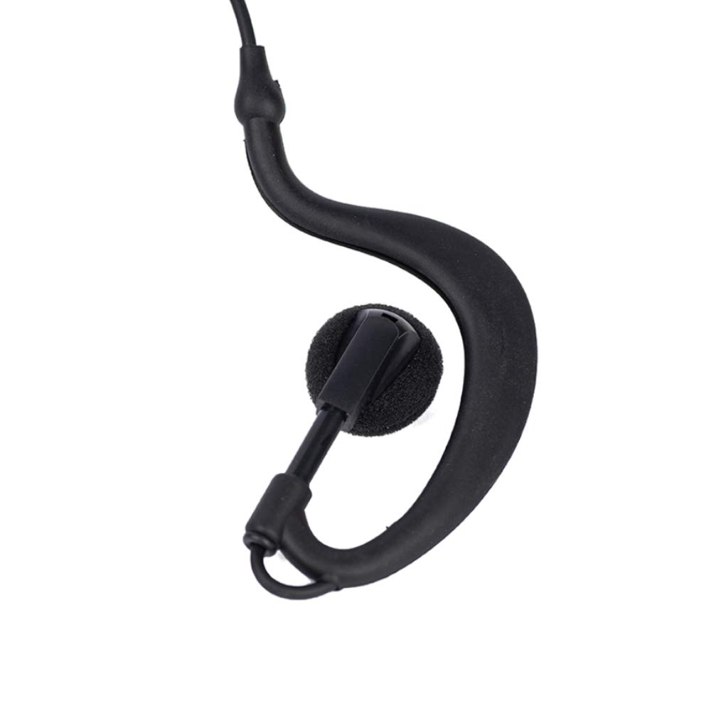 Klykon G-Shape Earpiece Headset with PTT Mic for Motorola XPR3500 XPR3000 XPR3300 XPR3300e XPR3500e - Mototrbo Walkie Talkie 2-Way Radio Accessories - Ideal for Security, Construction & Outdoor Communication