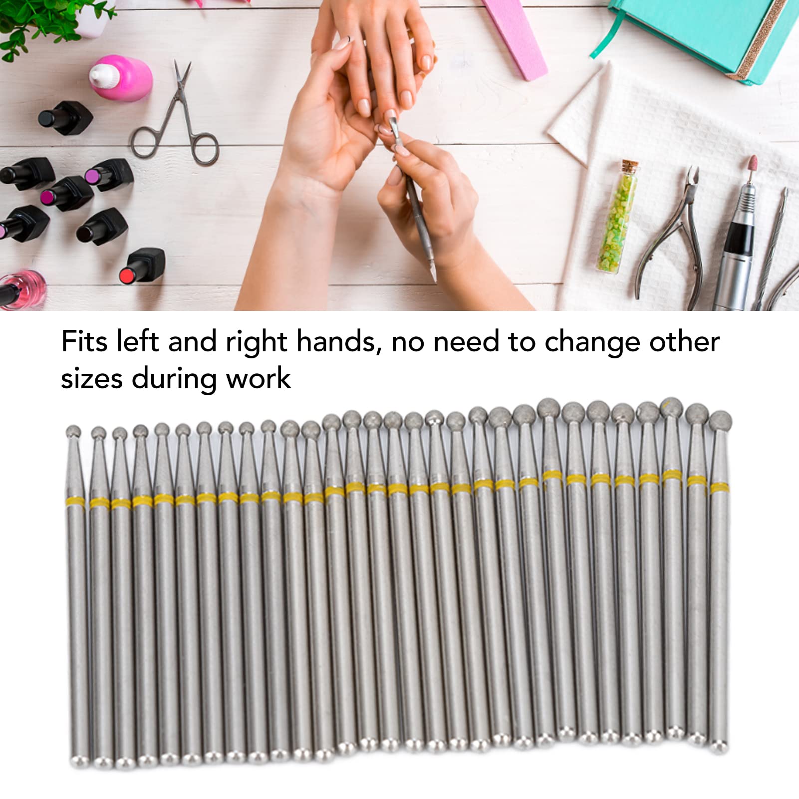 ANGGREK 30pcs Professional Nail Drill Bits Set - Nail File, Grinding Heads & Milling Cutters for Manicure, Pedicure & Nail Art | Perfect for Nail Technicians & Beginners | Salon & Home Use