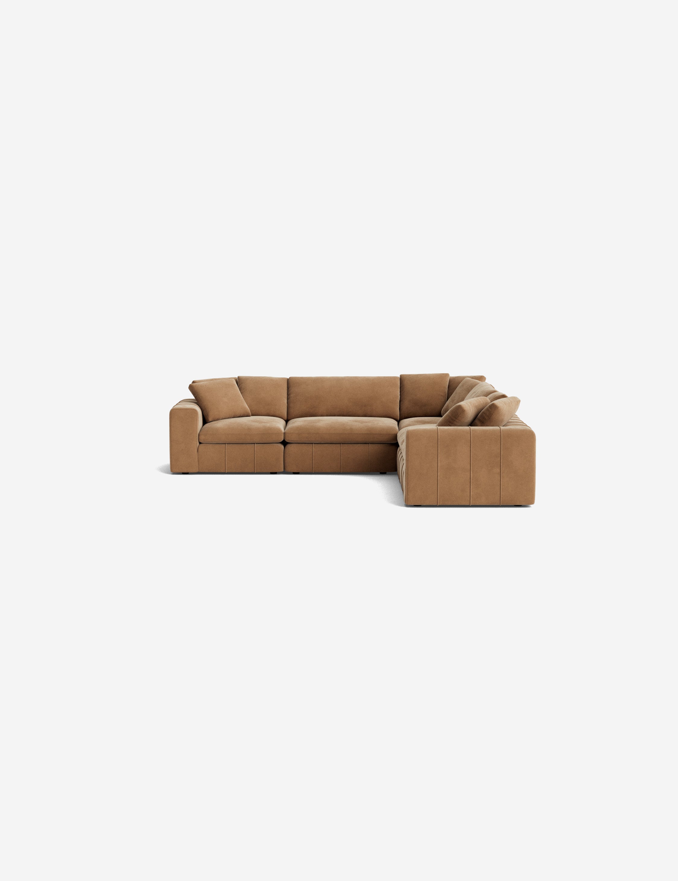 Capella Modular Corner Sectional Sofa - Modern L-Shaped Couch with Reversible Chaise, Soft Fabric Upholstery for Living Room, Family Room & Home Theater Comfort