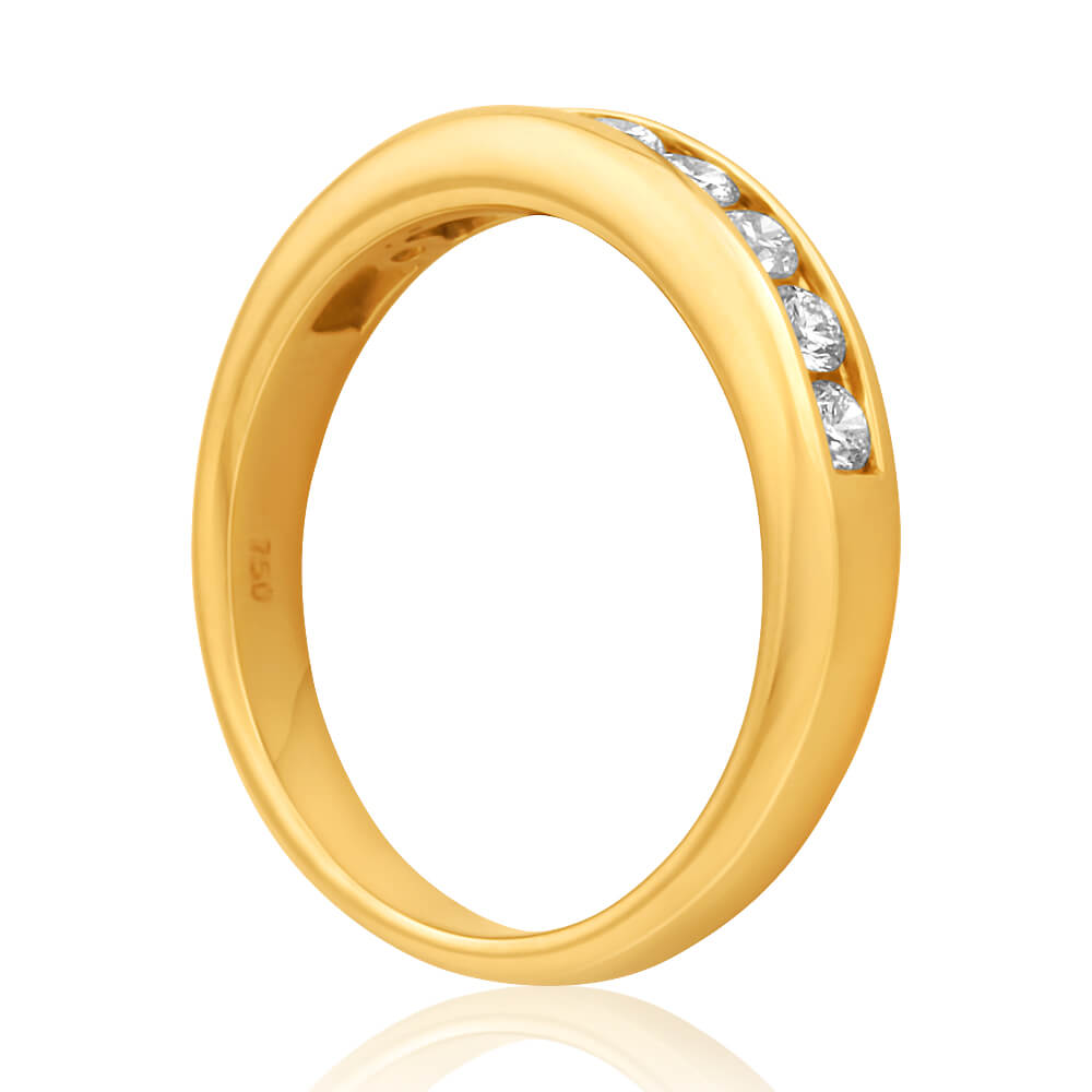 18K Yellow Gold 'Stefania' Diamond Ring - 0.5 Carat Brilliant Cut Diamond Engagement Ring for Women - Perfect for Proposals, Anniversaries & Special Occasions