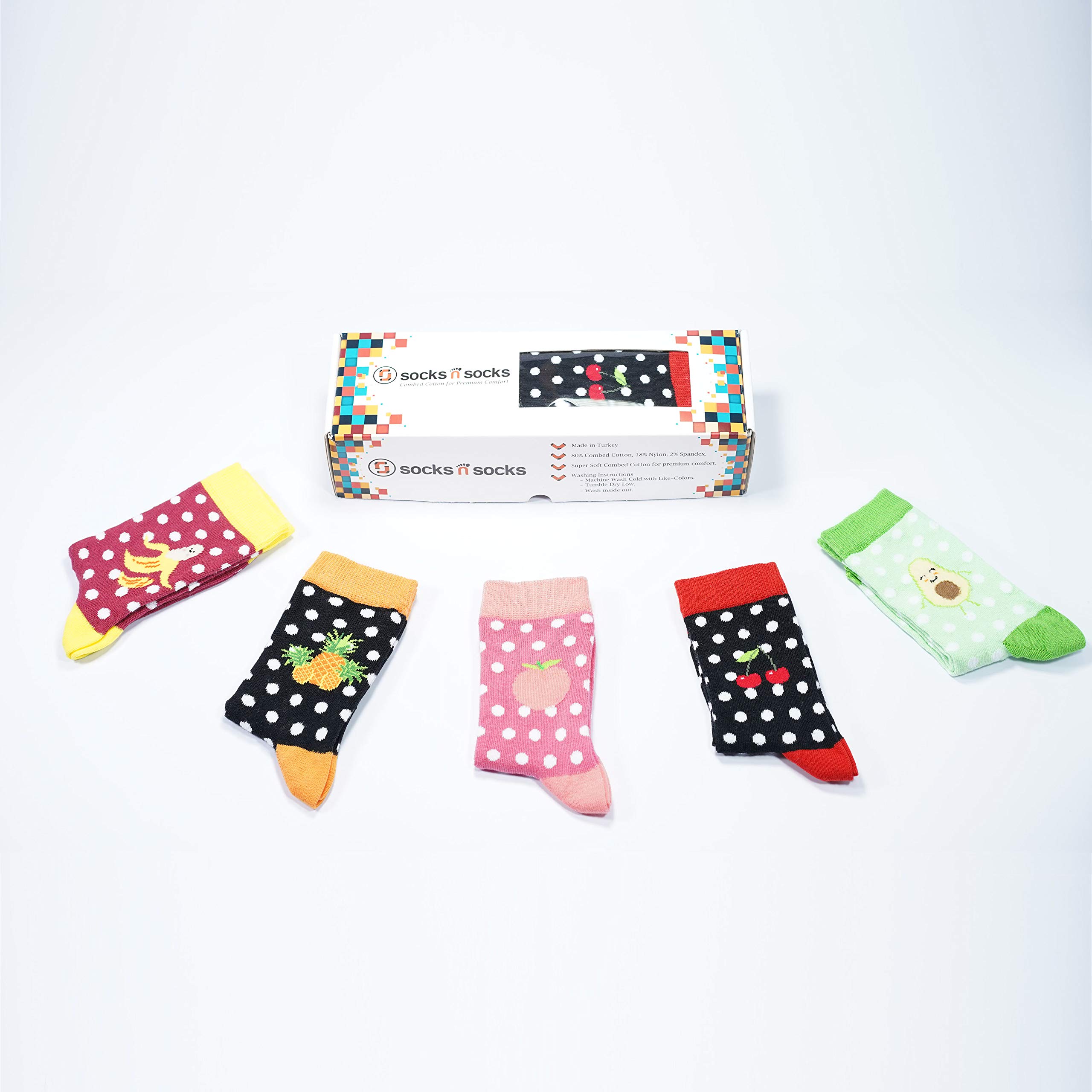 Kids 5-Pair Fun Cotton Crew Socks - Colorful Dress Socks Gift Box for Boys & Girls | Perfect for School, Parties & Everyday Wear